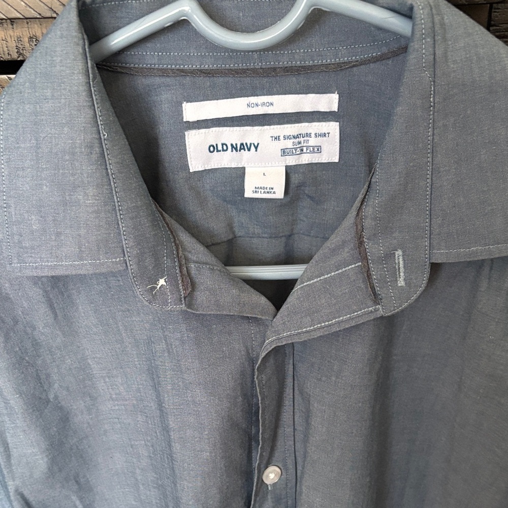 Old Navy Men's Slate Gray Button-Down Shirt